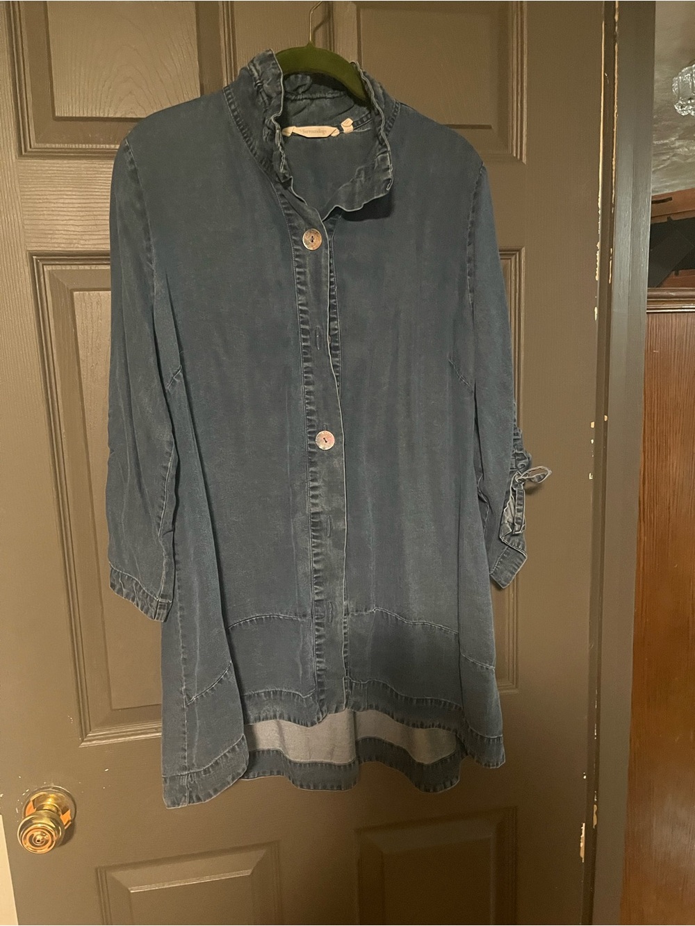 Soft Surroundings Washed Indigo Button-Front Jean Jacket